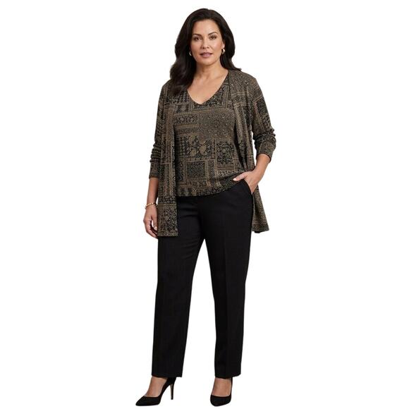 Onyx Nite Tops - Vintage Onyx Nite glitter 2 piece blouse and jacket set